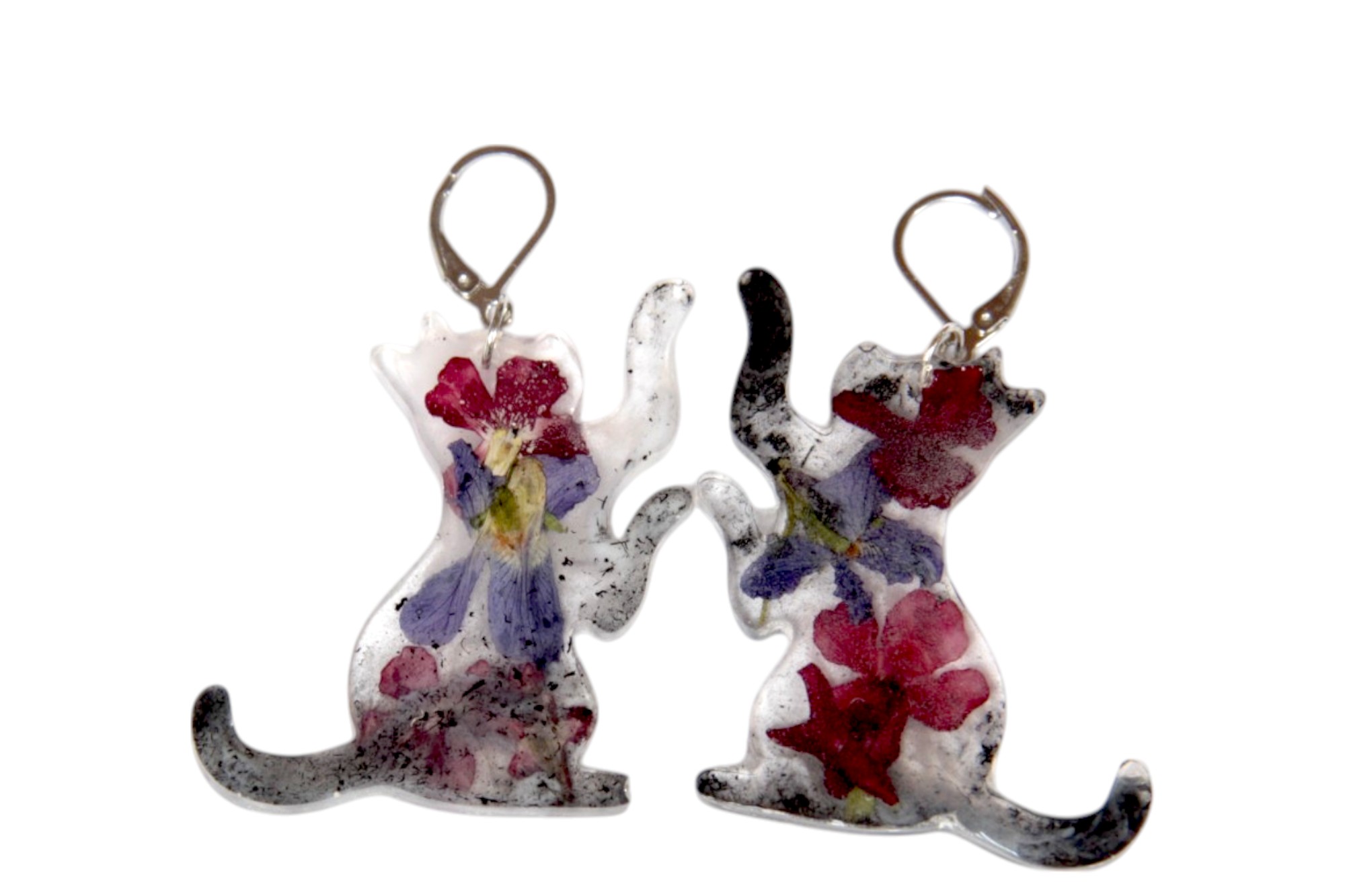 kolczyki z żywicy, kolczyki kotki