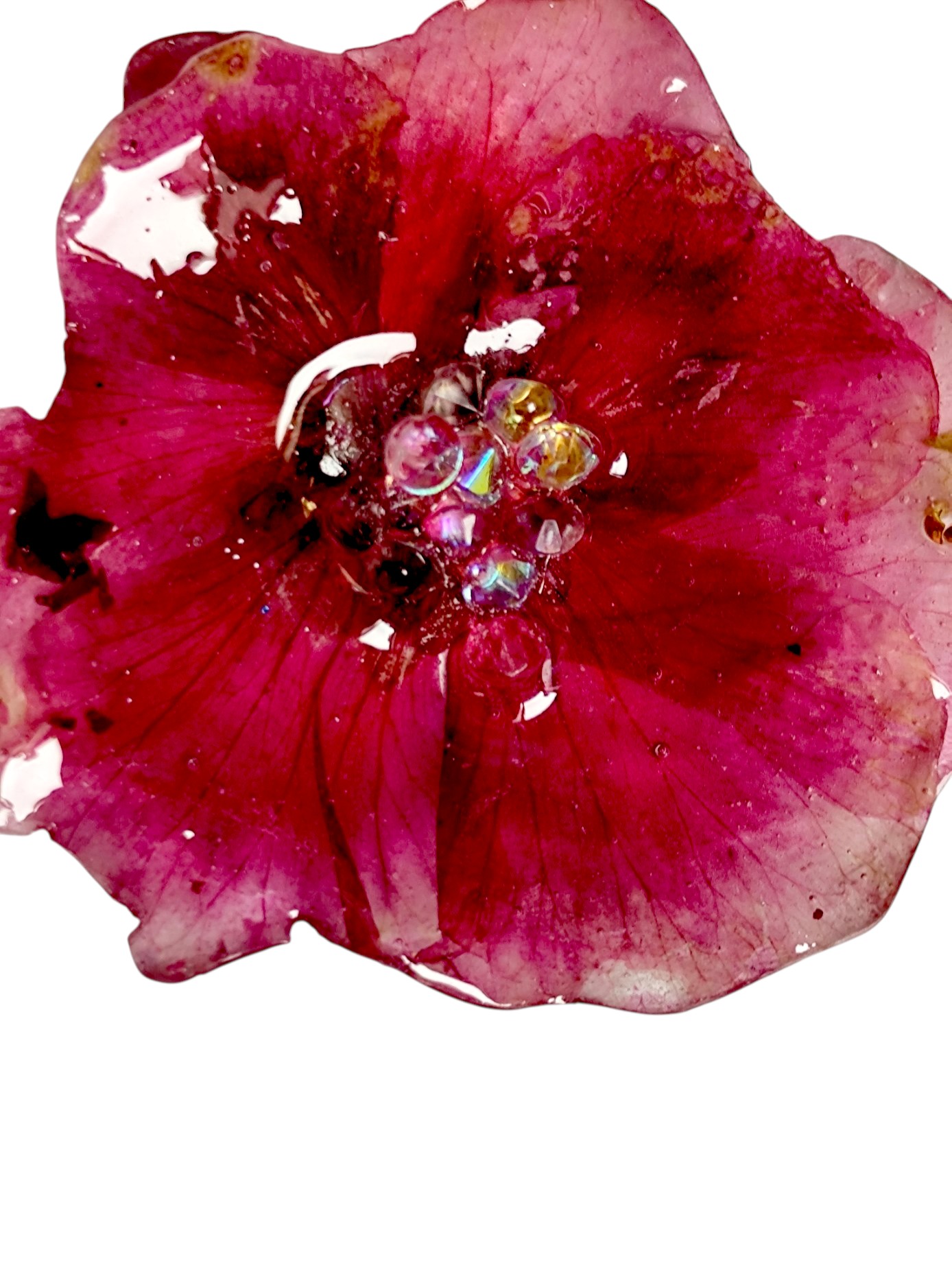 zawieszka z żywicy z kwiatka róży